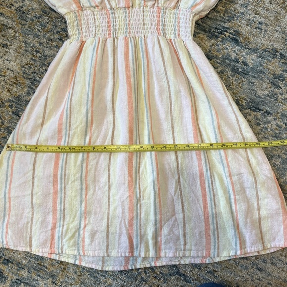 Pastel Striped Linen Blend Smocked Mini Dress from Bobi Los Angeles - Picture 11 of 13